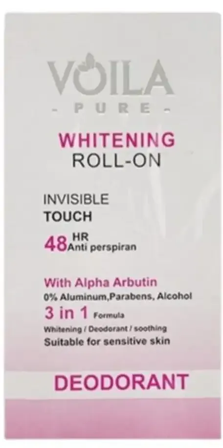 Voila Pure Whitening Roll On Invisible Touch Deodorant, 50Ml