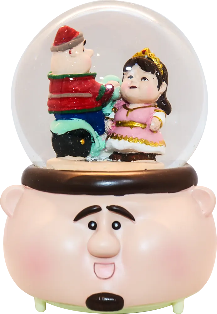 بلورة موسيقية بقاعدة و شخصيات رمضان، مع نغمة وإضاءة ، متعددة الألوان، موديل FN-1 BO-1 BT-2-1