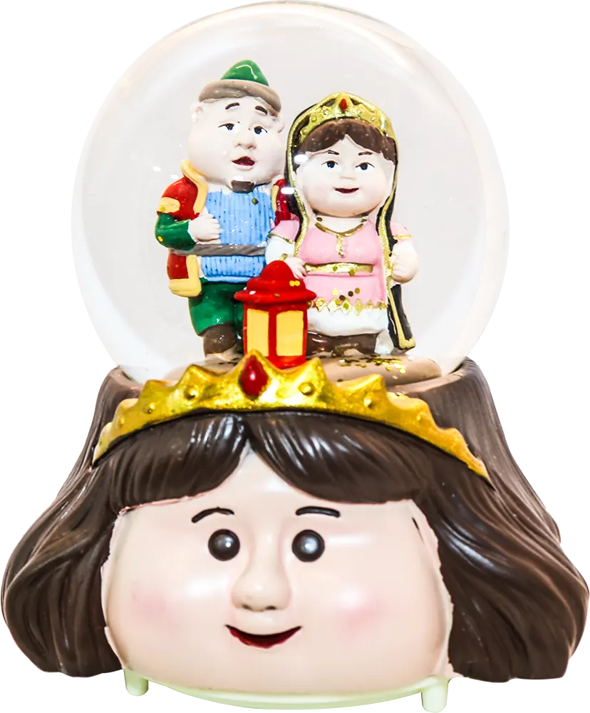 بلورة موسيقية بقاعدة و شخصيات رمضان، مع نغمة وإضاءة ، متعددة الألوان، موديل FN-1 BO-1 BT-2-1