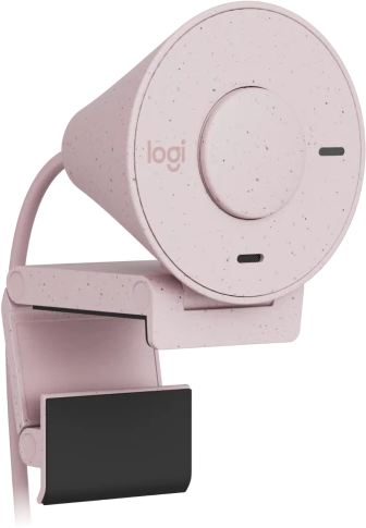 Logitech Brio 300 Webcam, 2MP, FHD, Mono Noise-Reducting Microphone, Type-C Connection, Rose, 960-001448