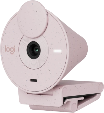 Logitech Brio 300 Webcam, 2MP, FHD, Mono Noise-Reducting Microphone, Type-C Connection, Rose, 960-001448