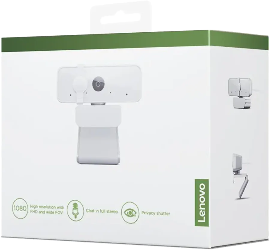 كاميرا ويب سلكية لينوفو 300، واجهة USB 2.0، دقة FHD، رمادي سحابي