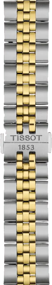 Tissot Men's Watch, Silver Dial , Round Hands , Silver * Gold Stainless Steel Strap, Analog Wrist Watch, Silver* Gold, T156-410-22-031