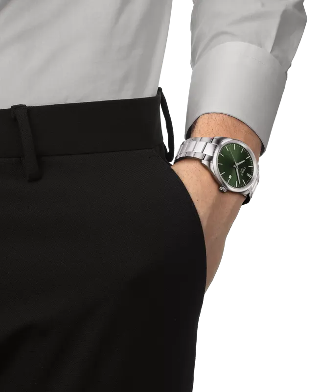 Tissot Swiss Men's Watch , Round Hands , Stainless Steel Strap , Water Resistant , Silver, T150-410-11-091