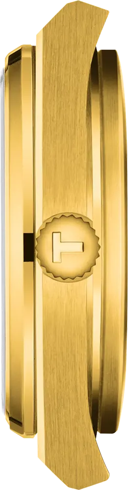 ساعة تيسوت نسائي، مينا ذهبية، عقارب دائرية، سوار ستانلس ستيل ذهبي ، ساعة يد تناظرية، ذهبي، T137-210-33-021