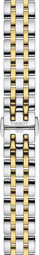 Tissot Women's Watch, Ivory  Dial , Round Hands ,ٍSilver* Gold Stainless Steel Strap, Analog Wrist Watch, Silver* Gold, T129-210-22-263