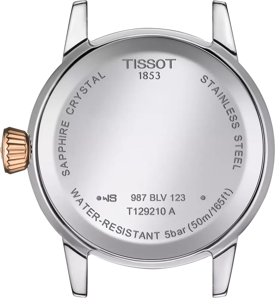 Tissot Women's Watch, White  Dial , Round Hands , Silver* Rose Gold Stainless Steel Strap, Analog Wrist Watch, silver* Rose Gold, T137-210-33-021