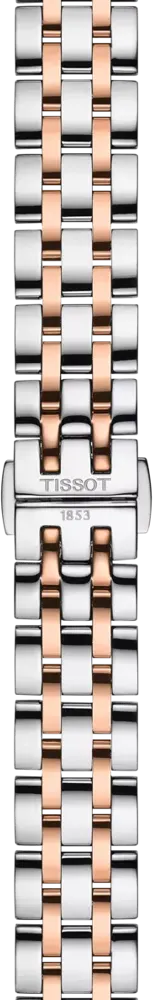 Tissot Women's Watch, White  Dial , Round Hands , Silver* Rose Gold Stainless Steel Strap, Analog Wrist Watch, silver* Rose Gold, T137-210-33-021
