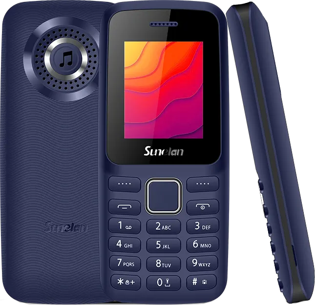 هاتف سونلان S101 ثنائي الشريحة، شاشة 1.8 بوصة، ذاكرة داخلية 64 ميجابايت، رامات 32 ميجابايت، أزرق*أسود