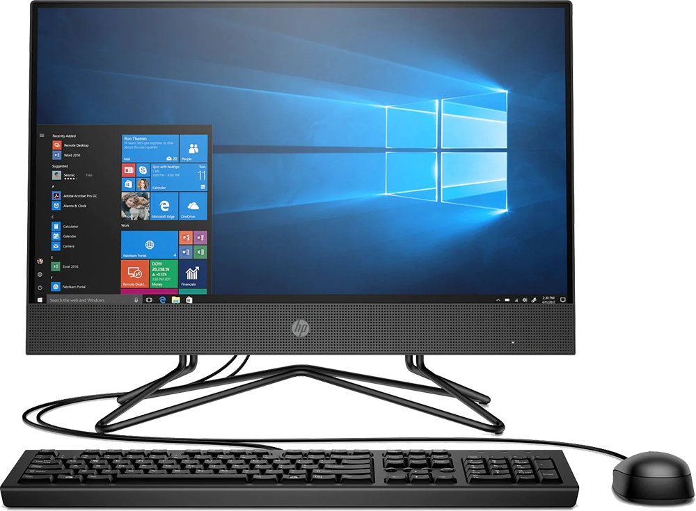 HP G4 22-295D6EA All in One Desktop PC, Intel Core i5-10210U, 4GB RAM, 1GB HDD, Intel UHD 620 Graphics, 21.5" FHD, DOS, Black