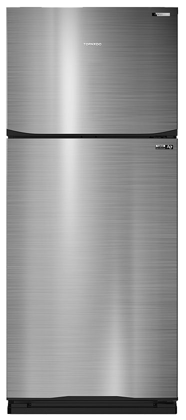 Tornado No Frost Refrigerator , 450 Liters , 2 Doors , Inverter Technology , Dark Stainless , RF-580TV-DST