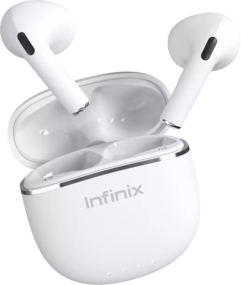 سماعات أذن لاسلكية انفينيكس بودز لايت، بلوتوث V5.3، مقاومة للماء، خاصية إلغاء الضوضاء، أبيض