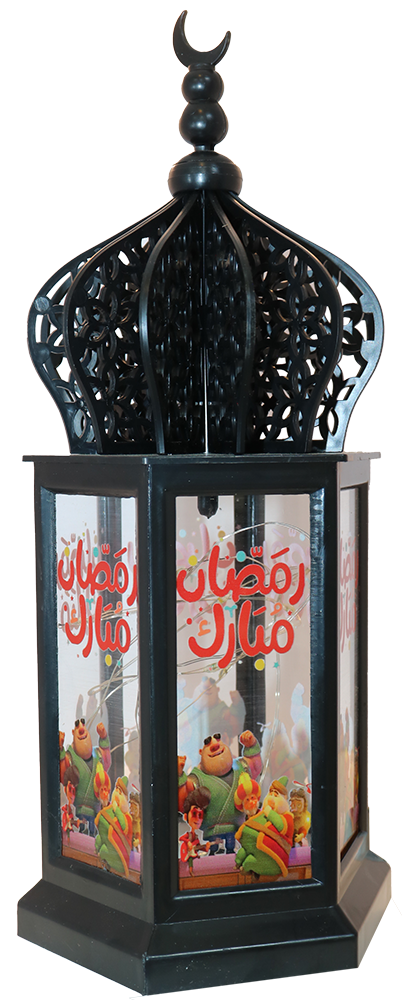 فانوس رمضان شكل قبة سداسي ، مقاس 25 سم ، الوان متعددة ، موديل 3-7473