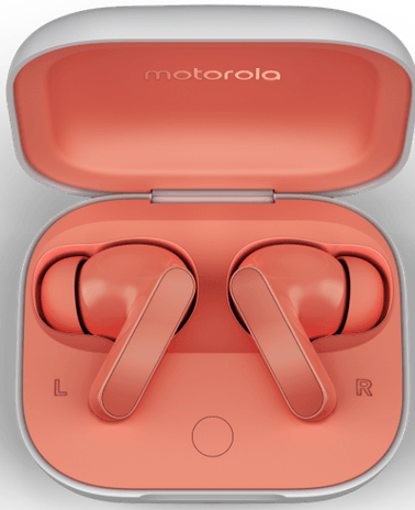 Motorola Wireless Earphones, Bluetooth 5.3, Active Noise Cancellation, CORAL PEACH, XT2443-1