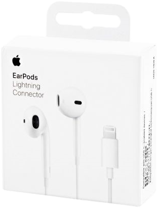 Apple Wired EARPODS , Volume Controls, Lightning, White, MWTY3ZM-A A1748