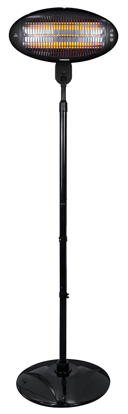 دفاية تورنيدو استاند هالوجين ، 2000 وات ، 3 شمعات ، أسود ،THH-2000S