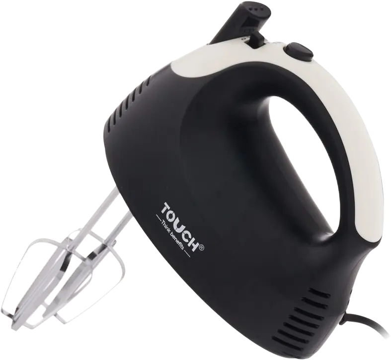 مضرب بيض تاتش الزنوكي 150وات، ملحق عجن، أسود * أبيض، موديل 40521W