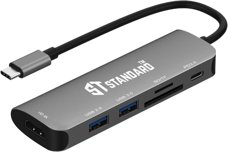 محول توصيل من ستاندرد ، type-c ، متعدد الوظائف ، 6 *1 ، ST-95116D