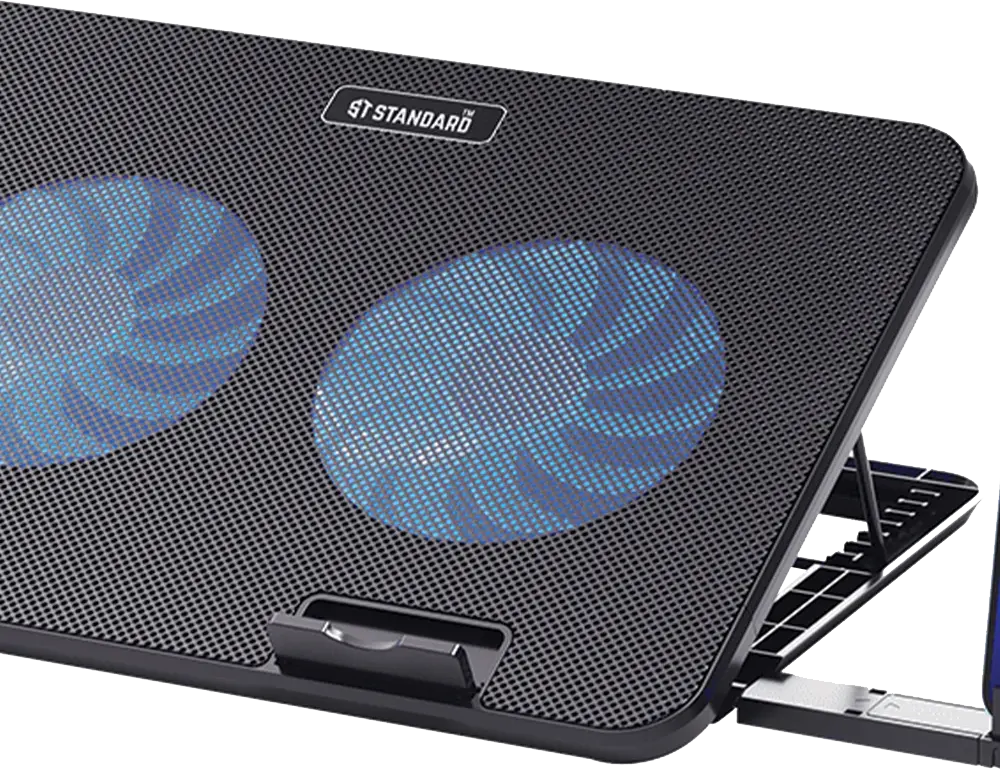 Laptop Cooling Standard 15.6 Inch Pad, 2 Fans, Black, ICE-02