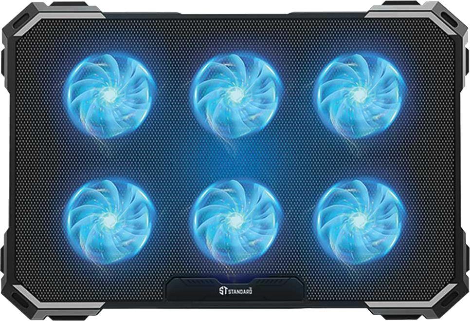 Standard Laptop Cooling Pad, Supports up to 17 inches, Fans, LED
