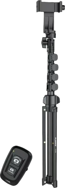 Stand Tripod Plokama With Selfie Stick , 170cm, Bluetooth Remote, Black, PK-996