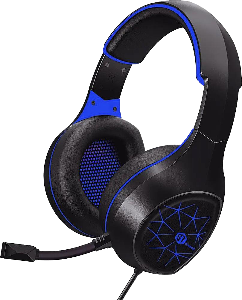 Standard Smart Wired Headset, Surround Stereo Sound, Noise Cancelling Mic, Blue, GM-2100ENC