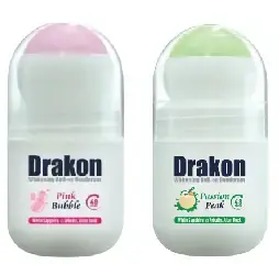 Drakon Whitening Roll On Deodorant Passion Peak And Pink Bubble (1+1), 50 Ml