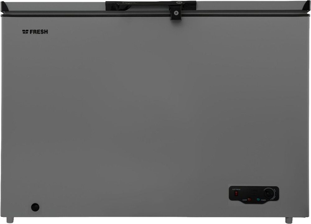 Fresh Extra Horizontal Defrost Deep Freezer, 334 Liters, Aluminum Interior, Silver, FDF-400 EXTRA