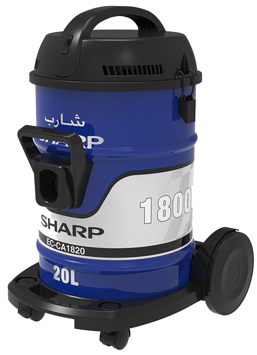 مكنسة كهربائية برميل شارب ، 1800 وات ، 20 لتر ، مزودة بفلتر قماش ، أزرق ، EC-CA1820-X