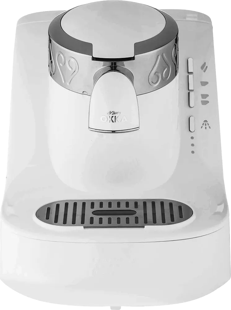 ماكينة قهوة تركي ارزوم اوكا، 710 وات، أبيض × فضي ،OK002