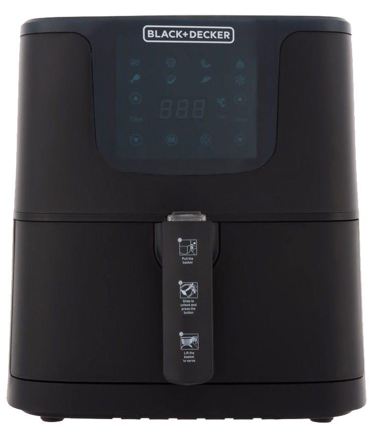 قلاية هوائية بلاك اند ديكر ايرو فراي، 1700 وات، 5.8 لتر، شاشة ديجيتال، أسود، ضمان أنسيا، AF700