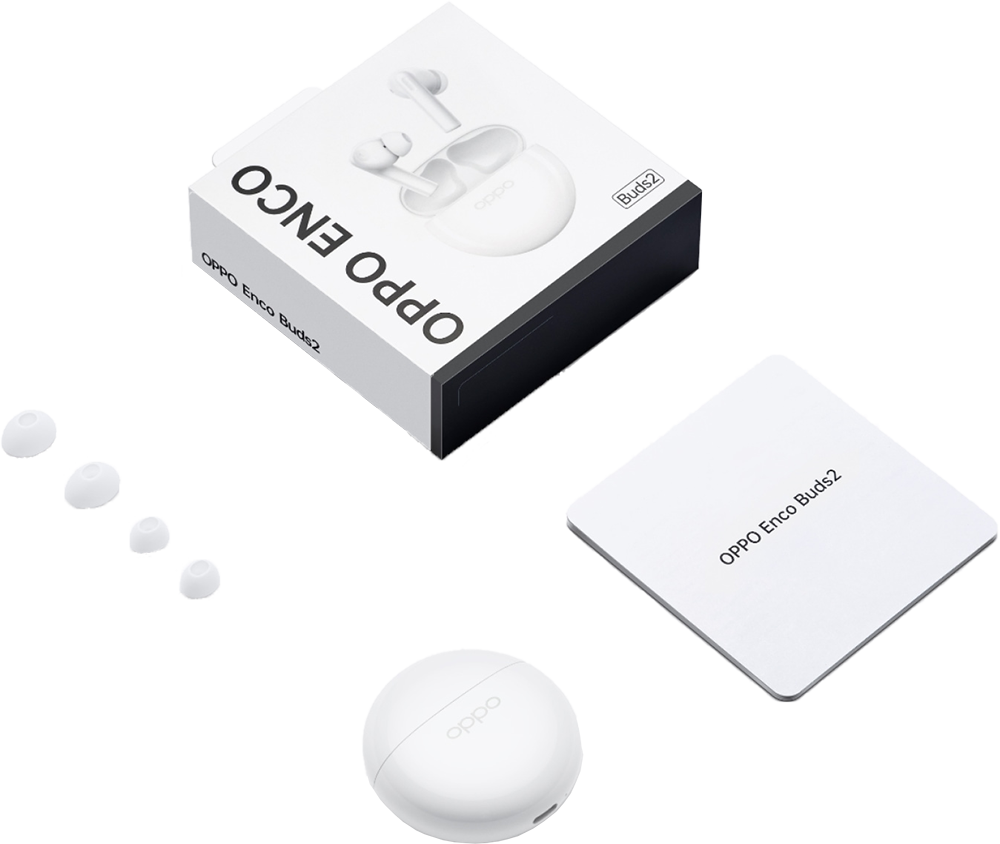 Oppo Enco Buds 2 Wireless Earphone, Bluetooth 5.2, Waterproof, Moonlight