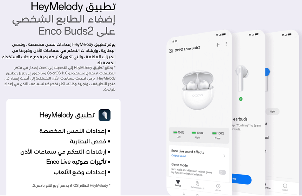 Oppo Enco Buds 2 Wireless Earphone, Bluetooth 5.2, Waterproof, Moonlight