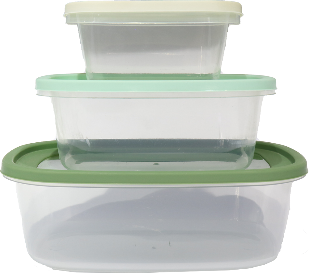 طقم علب ثلاجة فريسكا، 3 قطع ، متعدد الألوان