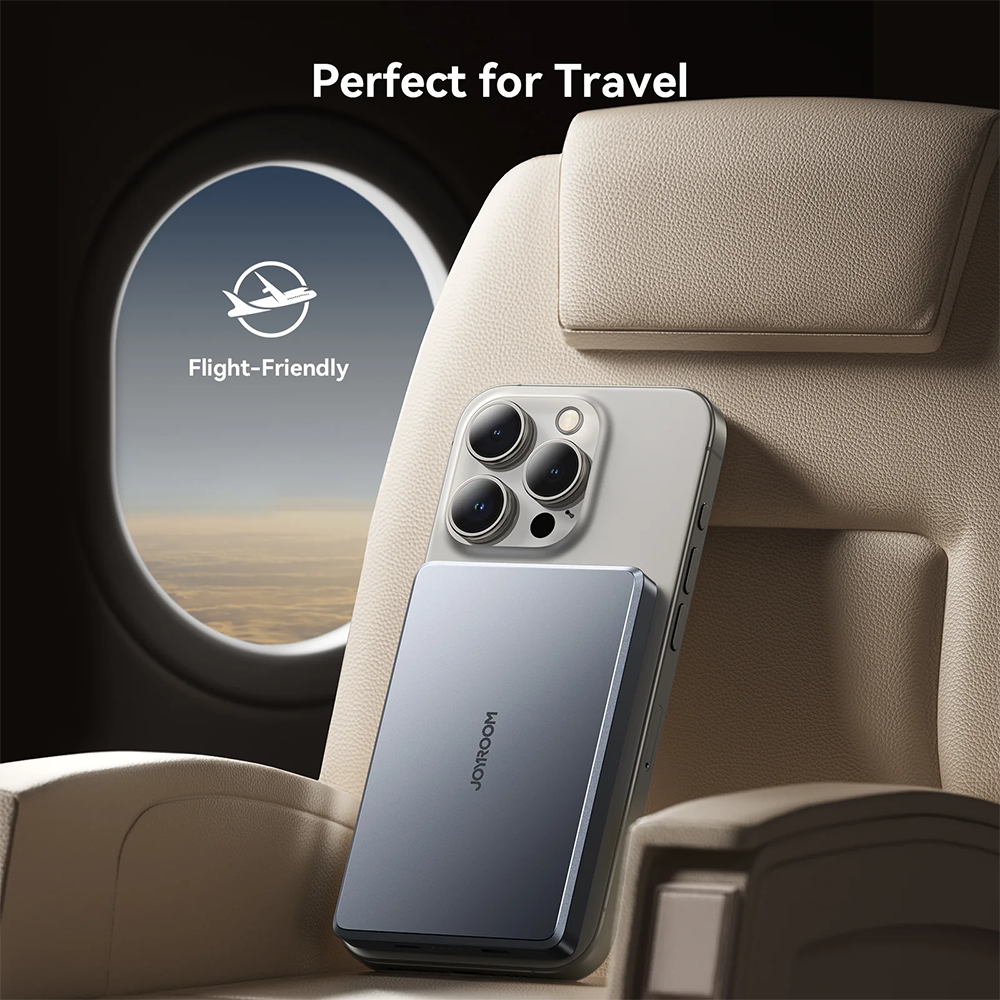 Joyroom Ultra Slim Magnetic Power Bank , Fast Charging , 10000 mAh , 20W , Metal , Grey , JR-PBM08 Pro