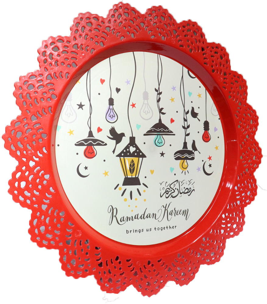 صينية تقديم دانتلا اشكال رمضانية ، مقاس 40 سم ، اشكال مختلفة ، موديل 2220