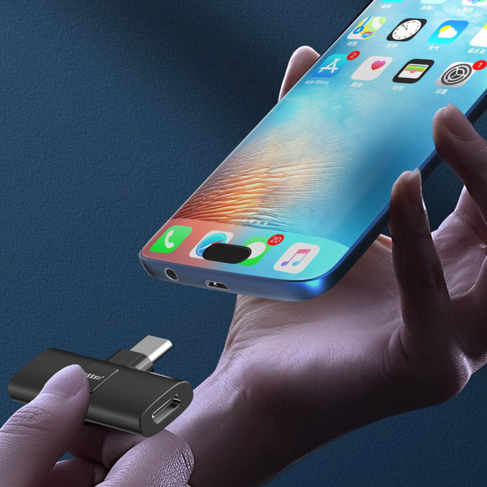 Earldom Wireless Microphone, Noise Cancelling, Type-C Connector, Black, ET-MC7C