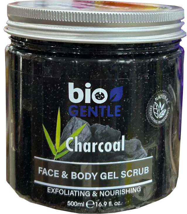 Bio Gentle Charcoal Face & Body Scrub, 500 ML.