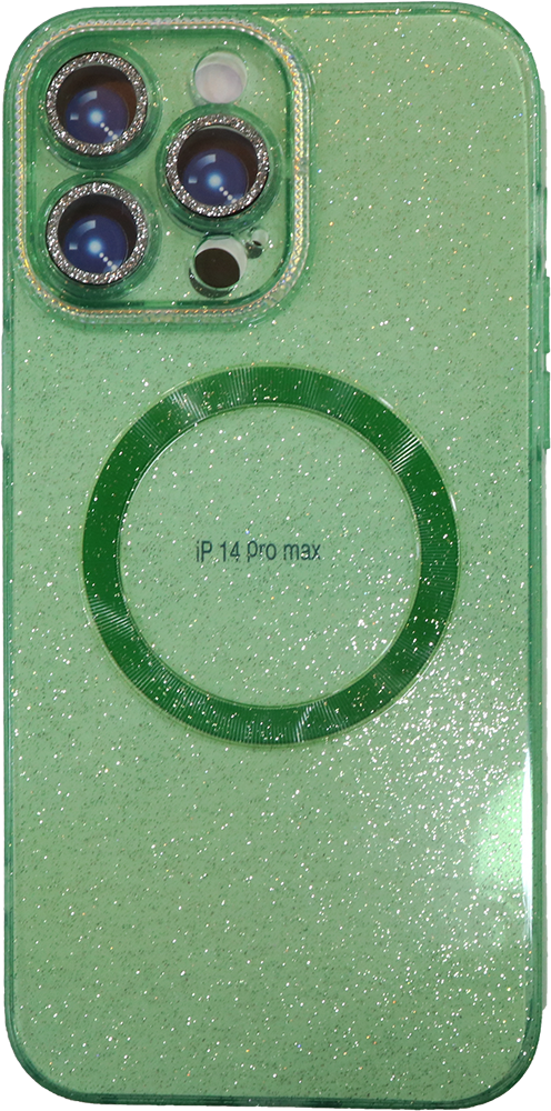 جراب ظهر مقاوم للصدمات مومو ، لهاتف ايفون 14 برو ماكس ، أخضر لامع