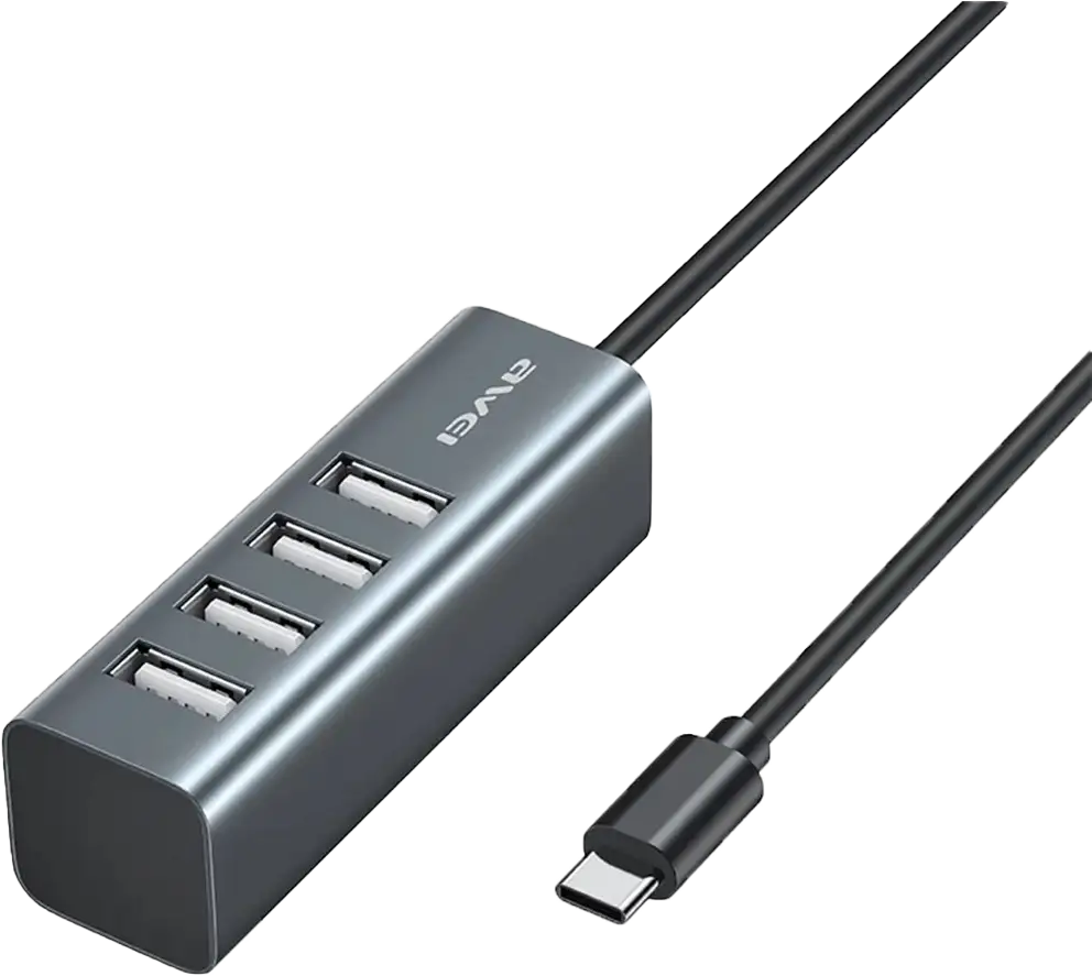 Owei Hub, 4 USB 2.0 Ports, TYPE-C Connector, Black, CL-122T