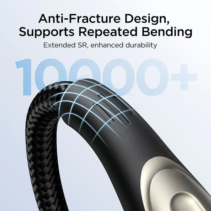 كابل شحن سريع ونقل بيانات جوي روم ، سلسلة ستار لايت ، شحن سريع ، 3 أمبير ، من usb-a الى type-c، أسود ، SA27-AC3