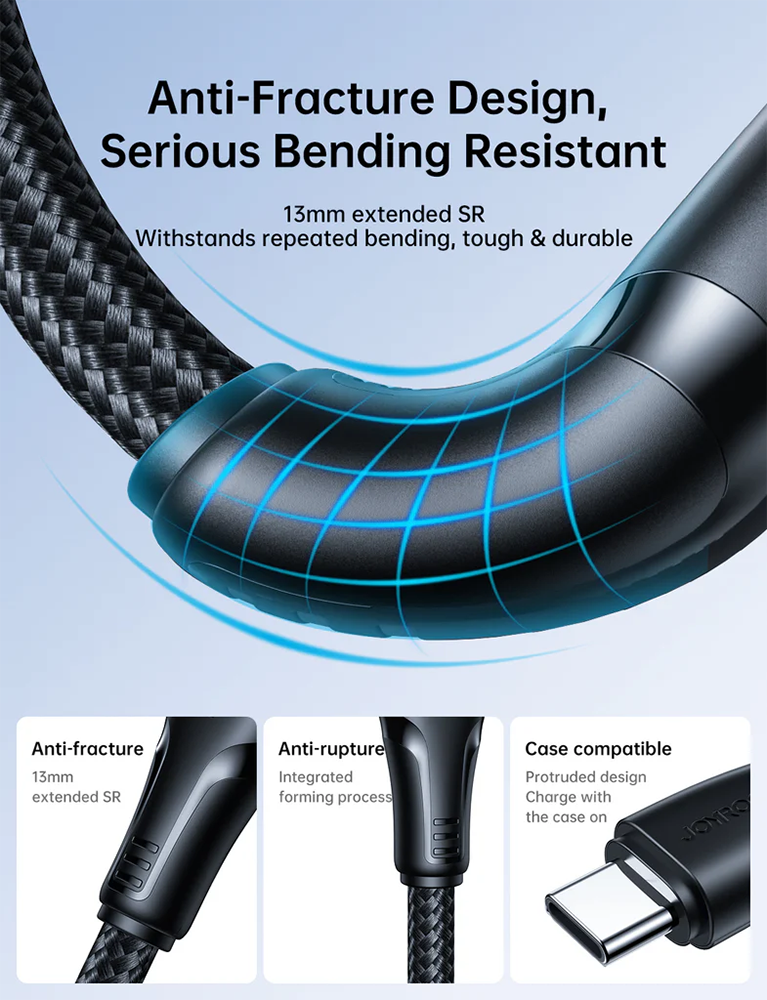 Joyroom Fast Charging and Data Transfer Cable, Extraordinary Series ,Fast Charging, 3A, USB-A to Type-C, Black, S-UC027A11