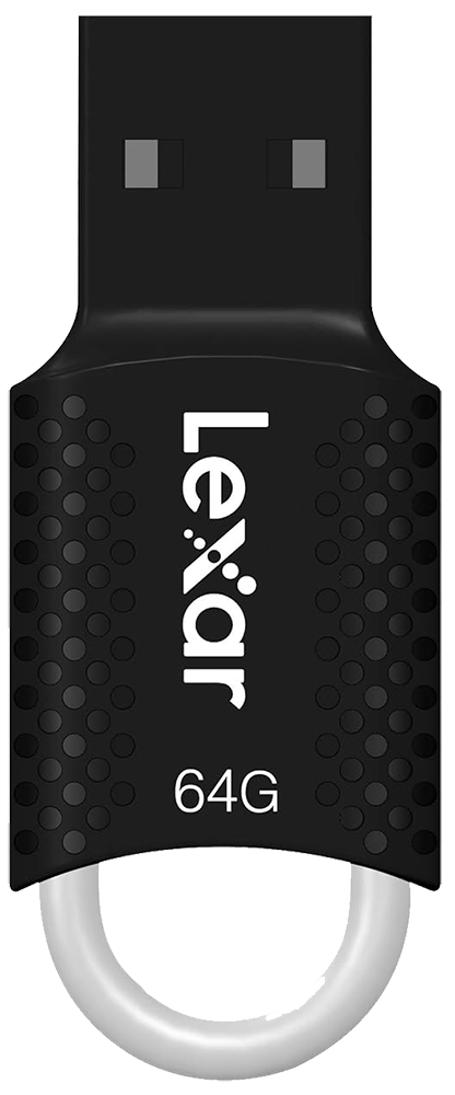 فلاشة ميموري ليكسار JumpDrive V40 ، بسعة 64 جيجابايت ، واجهة USB 2.0 ، أسود ، ( ضمان لمدة 3 أشهر ) ، LJDV40-64GAB