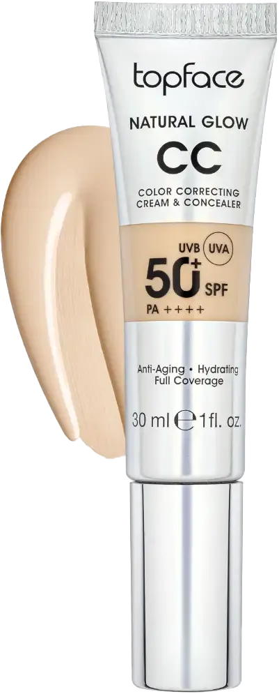 Topface Natural Glow CC Color Correcting Cream & Concealer 50+ SPF, 003