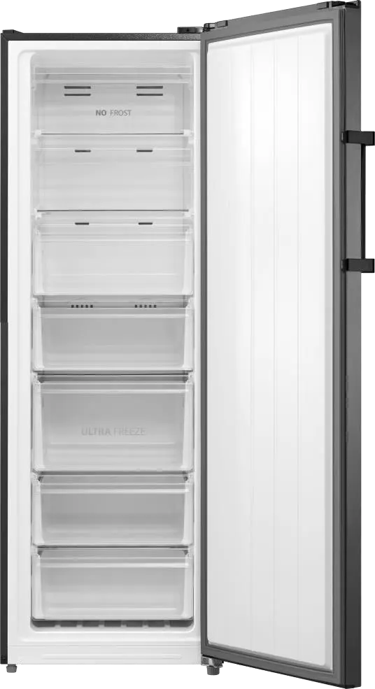 Toshiba No Frost Upright Freezer, 7 Drawers, Digital Display, Morandi Grey, Model GR-RU312WE-DMN (06)