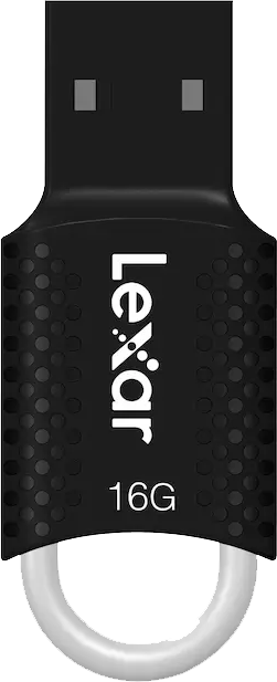 Lexar JumpDrive V40 Flash Memory 16 Gb , USB 2.0 Interface , Black , LJDV40-16GAB ( 3 Months Warranty )