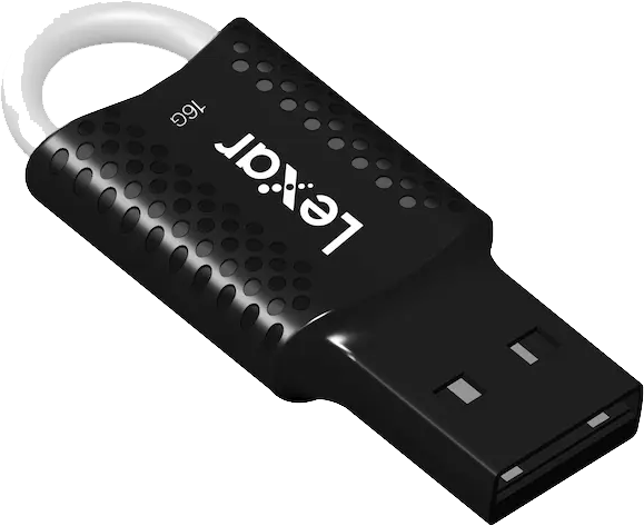 Lexar JumpDrive V40 Flash Memory 16 Gb , USB 2.0 Interface , Black , LJDV40-16GAB ( 3 Months Warranty )