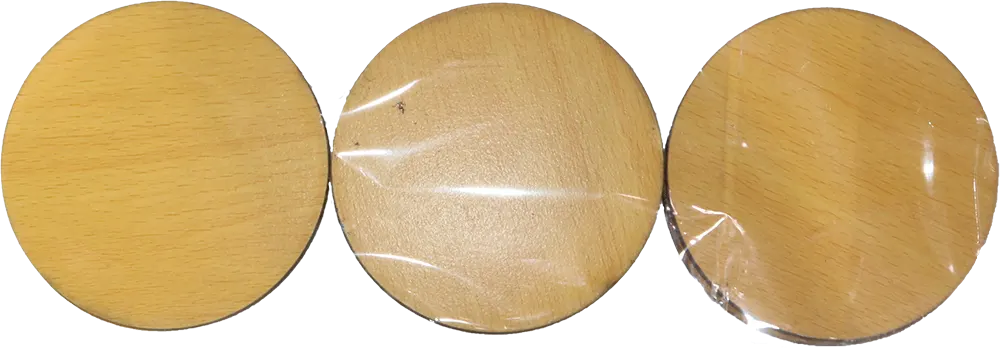 Round Coaster, Small, 6 Pieces, Wooden, Model 2