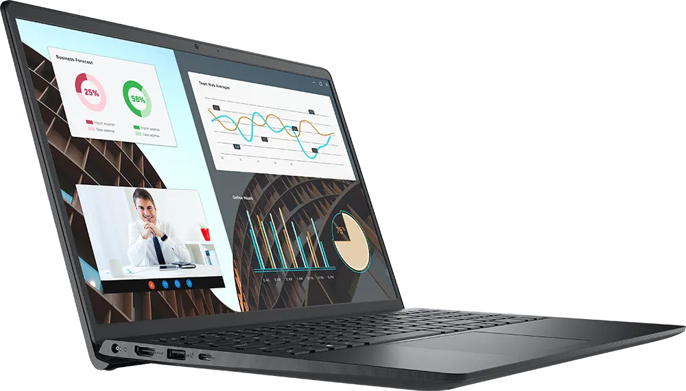 Dell Laptop Vostro 3530 , 13th Gen, Intel Core I7-1355U, 8GB RAM, 512GB SSD Hard Disk ,Intel UHD Integrated Graphics Card, 15.6 Inch FHD Display, DOS, Carbon Black