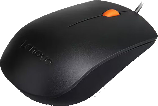 ماوس سلكي لينوفو 300 ، 1600 نقطة في البوصة ، USB ، أسود ، GX30M39704